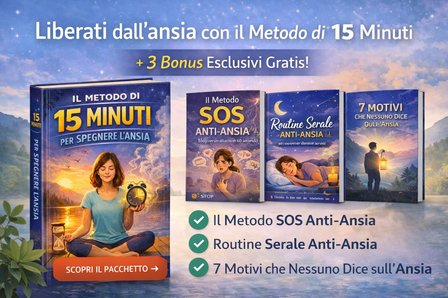 Manuale 15 minuti al giorno per spegnere L’ansia
